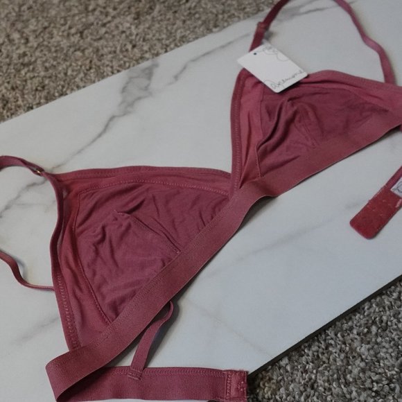 Mauve Bralette with Mesh Detail - Picture 5 of 6